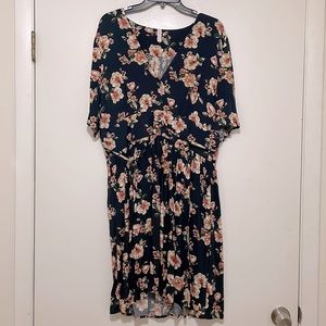 Navy floral dress